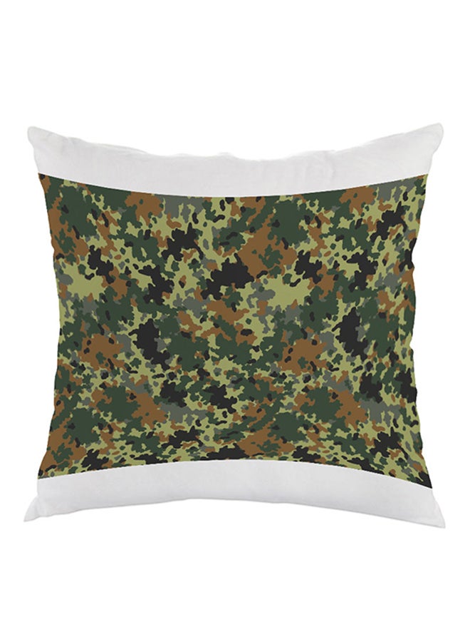 ديكالاك وسادة مخملية بطبعة كاموفلاج أخضر / أبيض / أسود 40x40سم