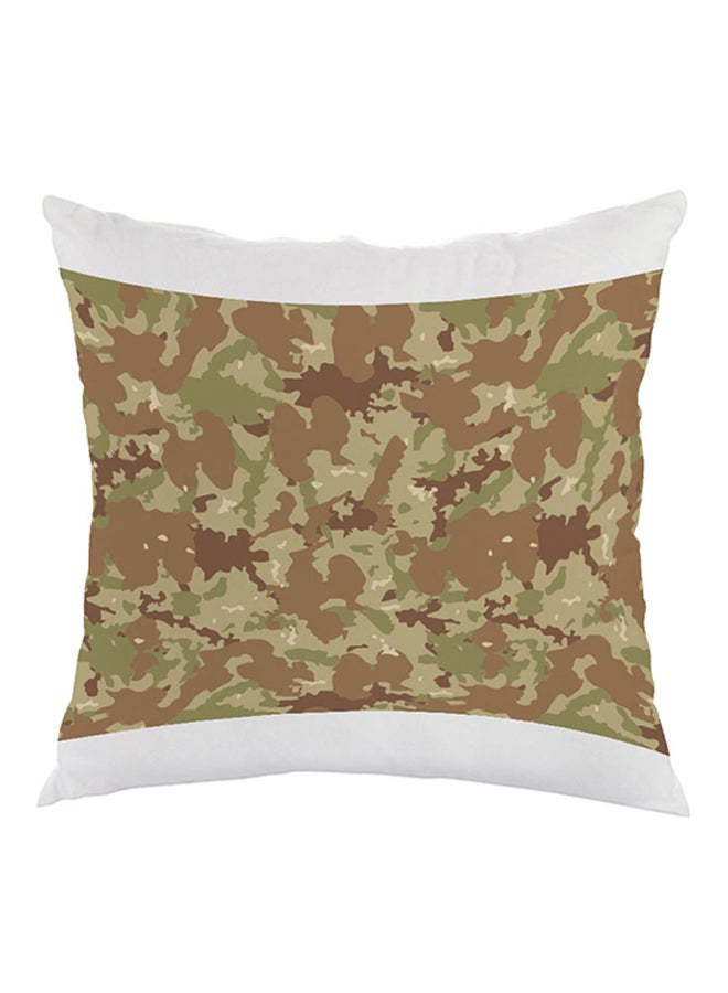 ديكالاك وسادة مخملية بطبعة كاموفلاج. بني/أخضر/أبيض 40x40سم