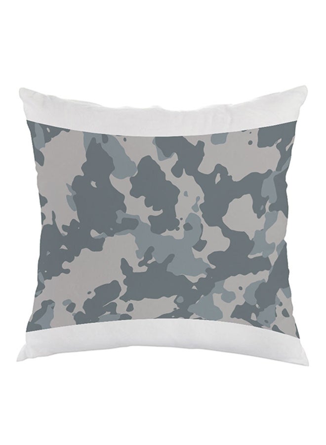 Camouflage Printed Pillow Velvet Grey/White 40x40cm