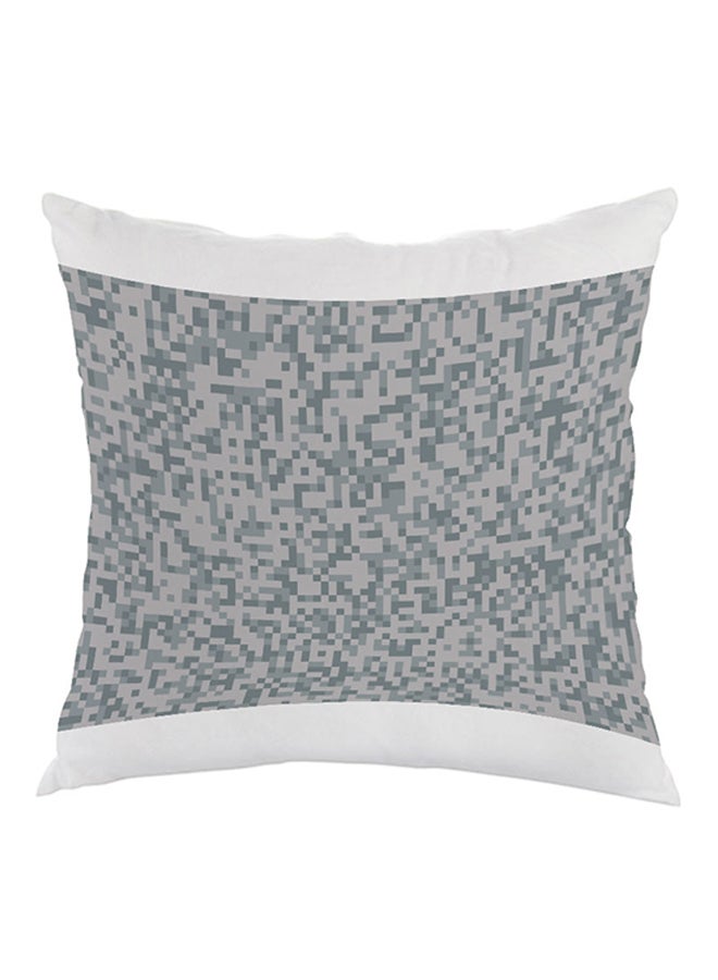 ديكالاك وسادة مخملية بطبعة رسومات رمادي / أبيض 40x40سم