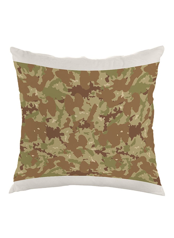 وسادة من المخمل بطبعة مموهة أخضر / بني 40x40سم