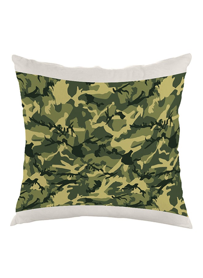 Decalac Camouflage Printed Pillow Velvet Yellow/Green/Black 40x40cm