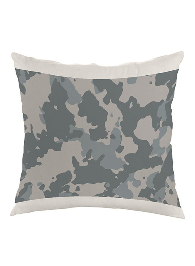 Decalac Camouflage Printed Pillow Velvet Grey/Beige 40x40cm