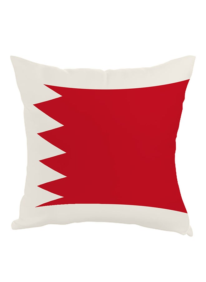 ديكالاك وسادة مطبوع عليها رسمة علم البحرين أحمر/أبيض 40x40سم