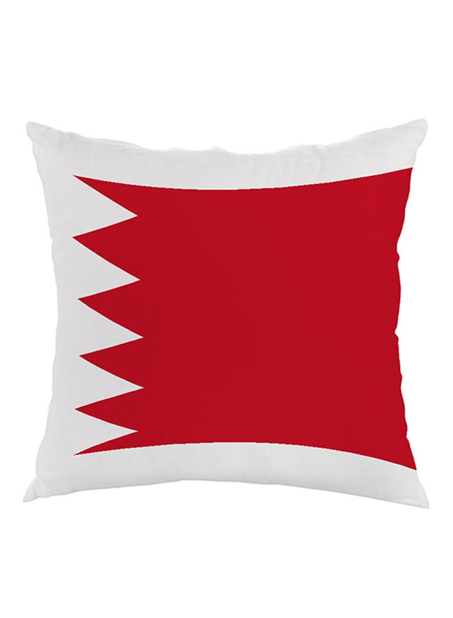 ديكالاك وسادة مطبوع عليها رسمة علم البحرين أحمر/أبيض 40 x 40سم