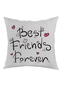 Decalac Best Friends Forever Printed Pillow White/Black/Pink 40x40cm 