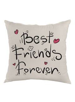 Decalac Best Friends Forever Printed Pillow Beige/Black/Pink 40x40cm 