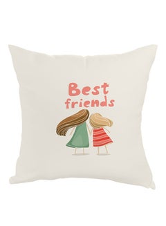 Decalac Best Friends Printed Pillow White/Pink/Green 40x40centimeter 