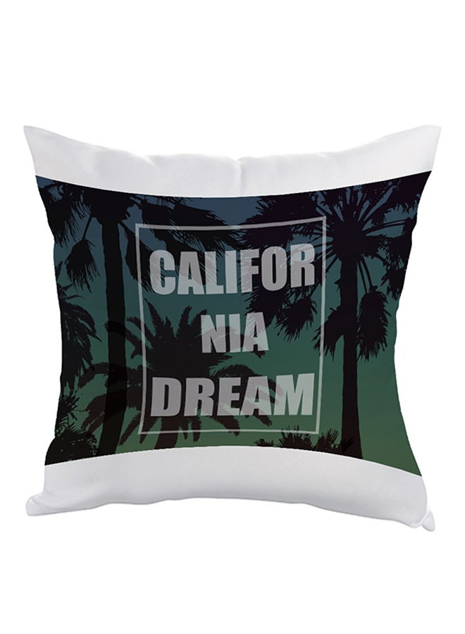 Decalac California Dream Printed Pillow Green/White/Black 40x40cm