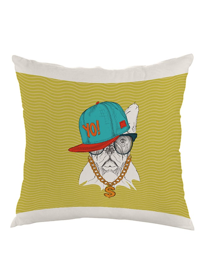 ديكالاك وسادة مطبوع عليها رسمة لشخصية كلب كارتونية أخضر/أبيض/ أزرق 40x40سم