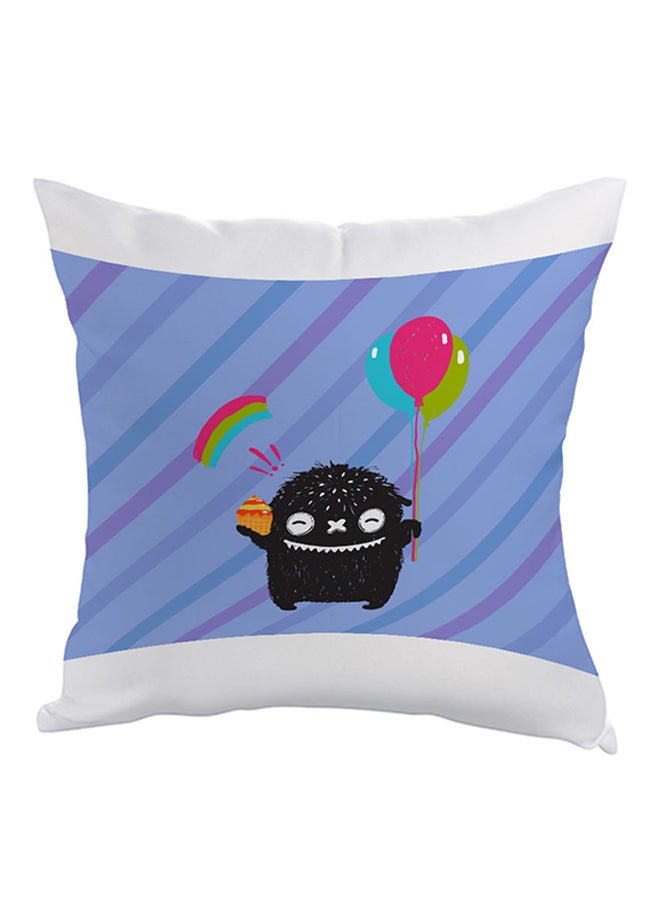 ديكالاك وسادة بطبعة فرحة العيد أزرق/ أبيض/أحمر 40x40سم