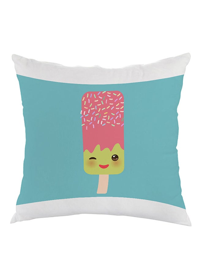 ديكالاك وسادة مطبوع عليها رسومات كارتونية لآيس كريم أزرق/ أخضر/ وردي 40x40سم