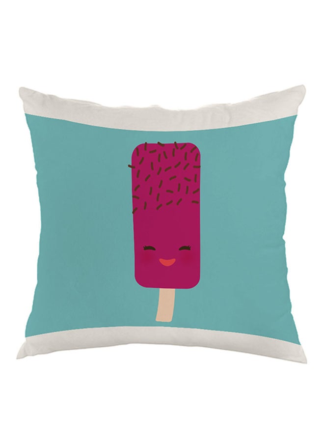 Ice Cream Printed Pillow White/Blue/Pink 40 x 40cm