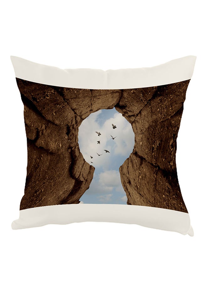 Cave Printed Pillow Brown/White/Blue 40x40cm