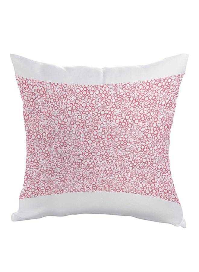 Decalac Circular Motifs Printed Pillow Pink/White 40 x 40cm