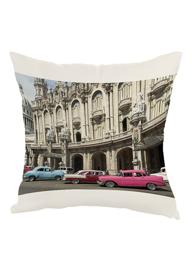 Classic Printed Pillow Beige/Grey/Pink 40x40cm