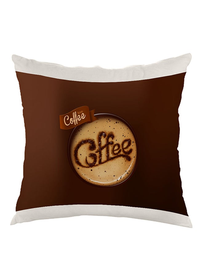 Decalac Coffee Printed Pillow Brown/White 40x40cm