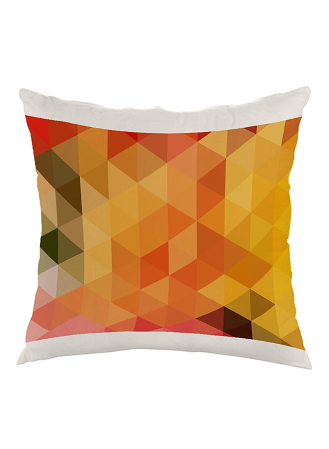 Triangles Printed Pillow Orange/Yellow/White 40x40cm