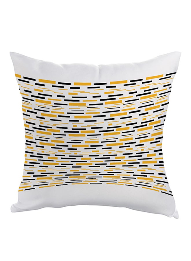 Lines Printed Pillow White/Yellow/Black 40x40cm