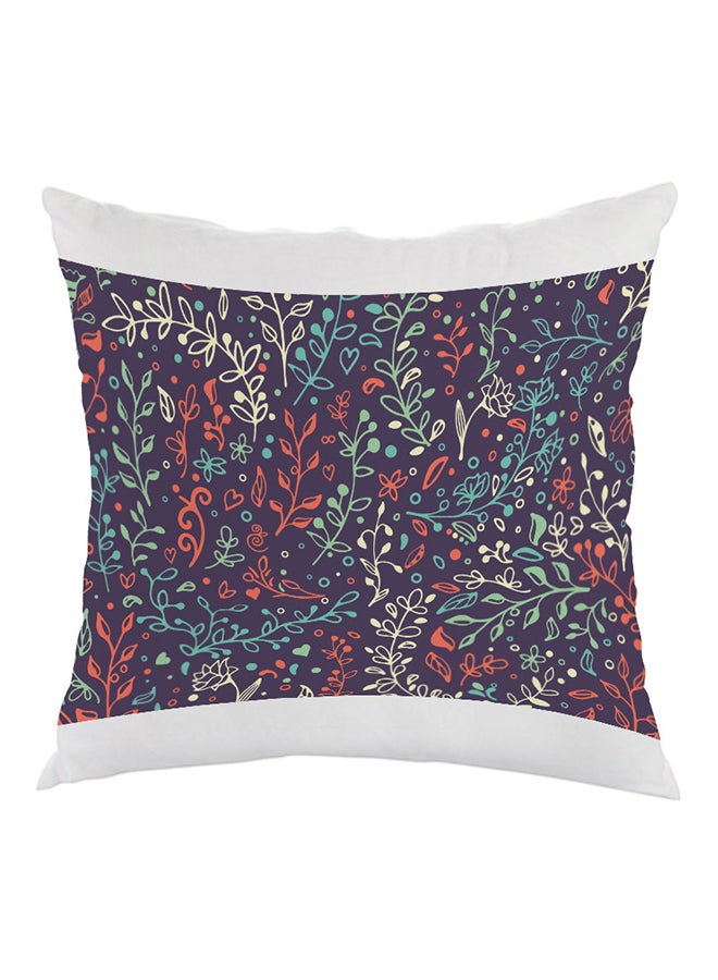 Decorative Tree Paper Printed Pillow Purple/White/Orange 40x40cm