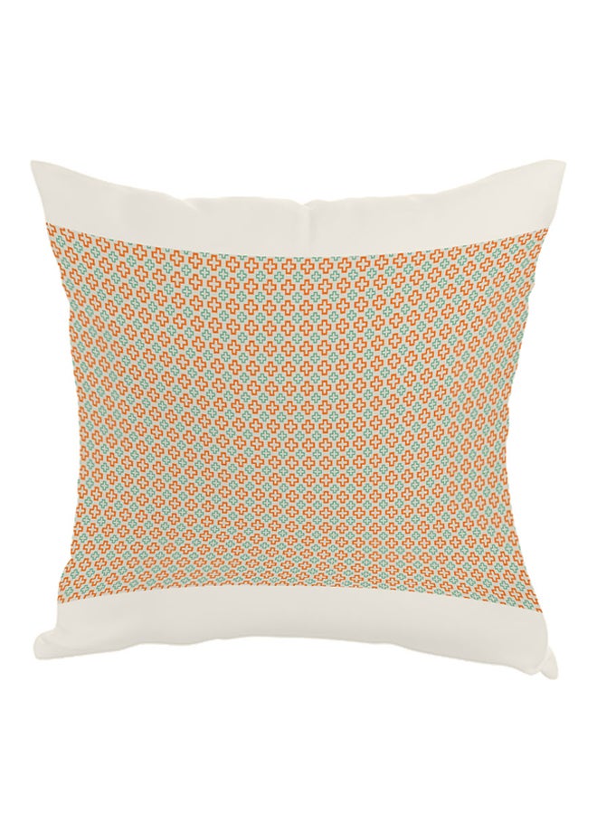 Decalac Decorative Drawings Printed Pillow Beige/Blue/Orange 40x40cm