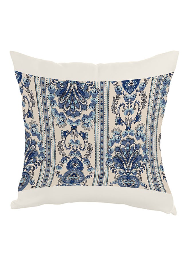 ديكالاك وسادة مطبوع عليها رسومات زخرفية أزرق وأبيض 40x40سم