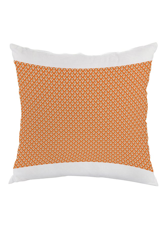 Decorative Drawings Printed Pillow Orange/Beige/Green 40x40cm