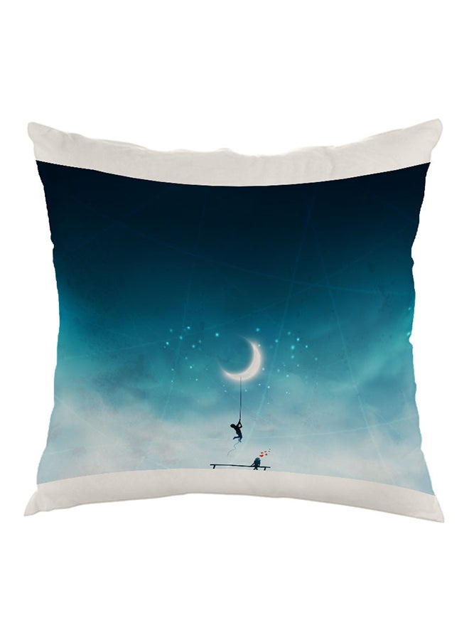 Decalac Design A Painting Printed Pillow Blue/White 40 x 40cm