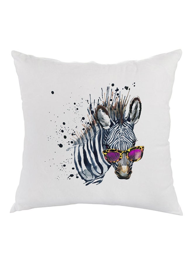 Decalac Drawing Of Zebra Cole Printed Pillow velvet Multicolour 40 x 40cm