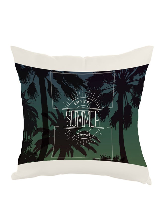 Decalac Enjoy The Summer Time Printed Pillow Green/Blue/White 40 x 40cm
