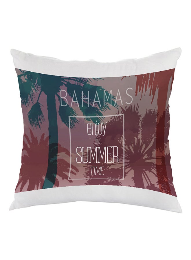 Decalac Enjoy The Summer Time Printed Pillow Brown/Green/White 40 x 40cm