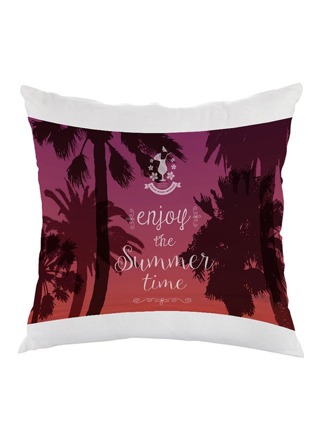 وسادة مطبوع عليها إنجوي ذا سمر تايم أبيض/أرجواني/بني 40 x 40سم