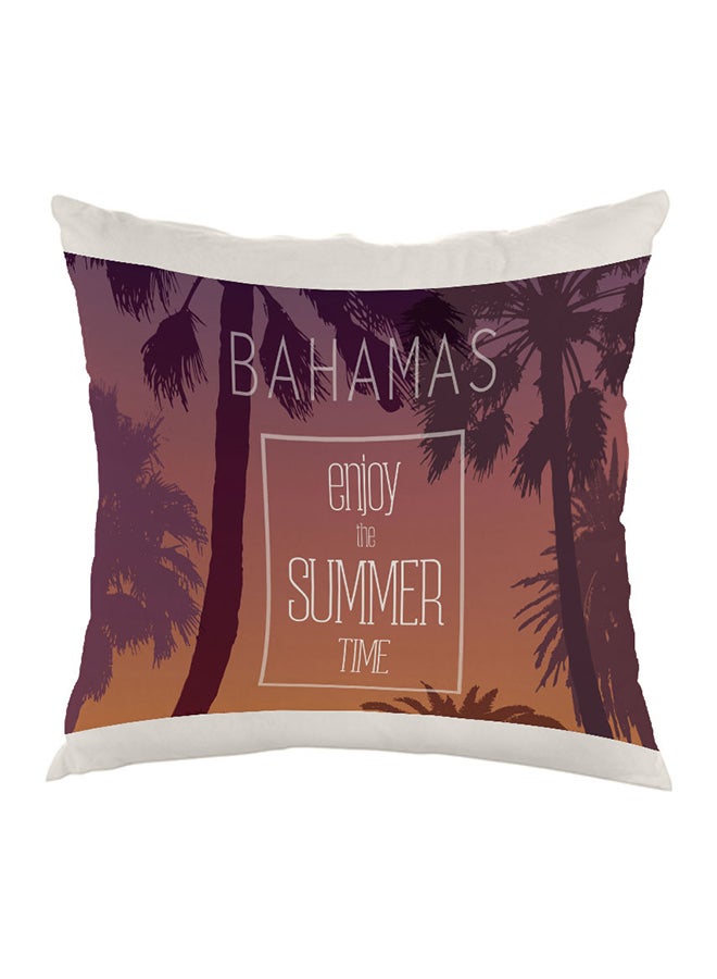Enjoy The Summer Time Printed Pillow Yellow/Orange/White 40 x 40cm