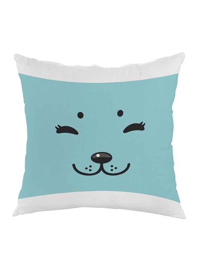 Dog Printed Pillow Blue/Black/Grey 40 x 40cm