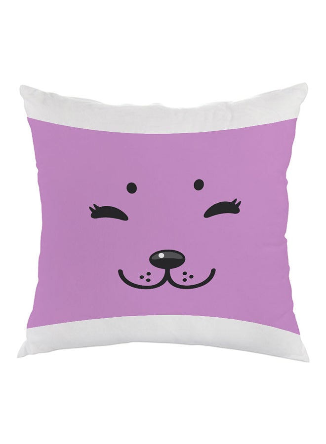 ديكالاك وسادة بطبعة كلب أرجواني/أسود/أبيض 40x40سم