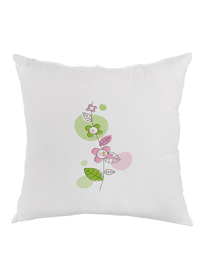 ديكالاك وسادة مطبوع عليها رسمة ورد وردي/أخضر/أبيض 40x40سم