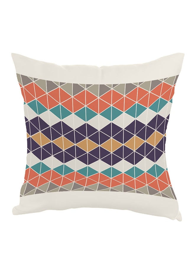 Geometric Form Printed Pillow Multicolour 40 x 40cm