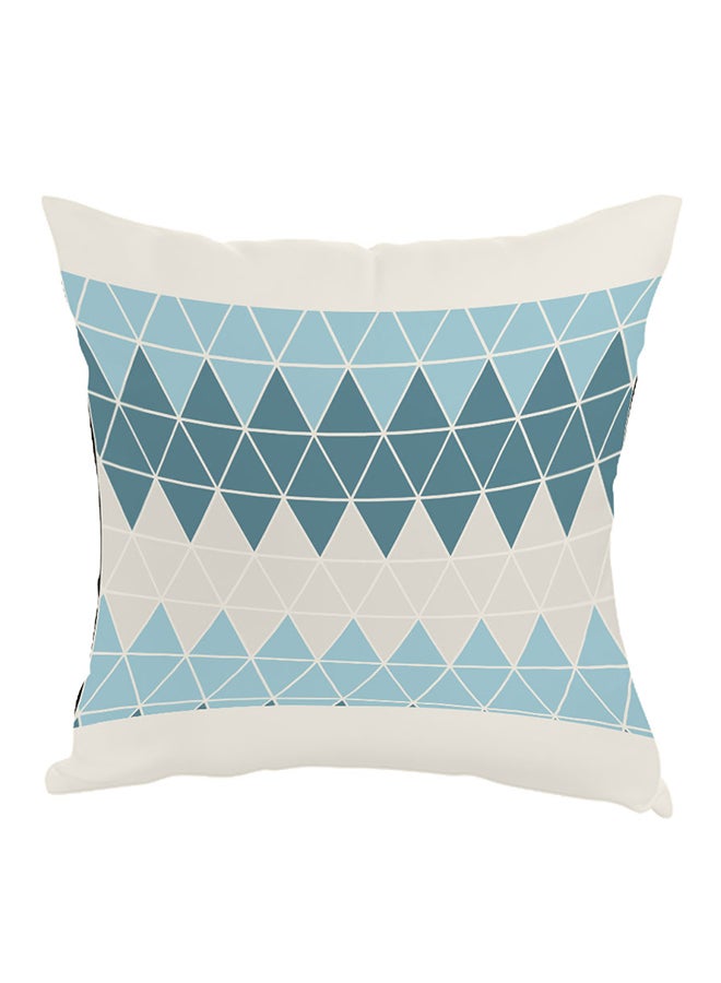 ديكالاك وسادة مطبوع عليها أشكال هندسية أزرق وأبيض 40 x 40سم