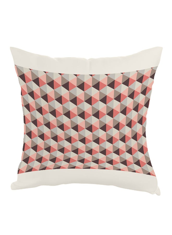 Decalac Geometric Form Printed Pillow Peach/Grey/White 40 x 40cm