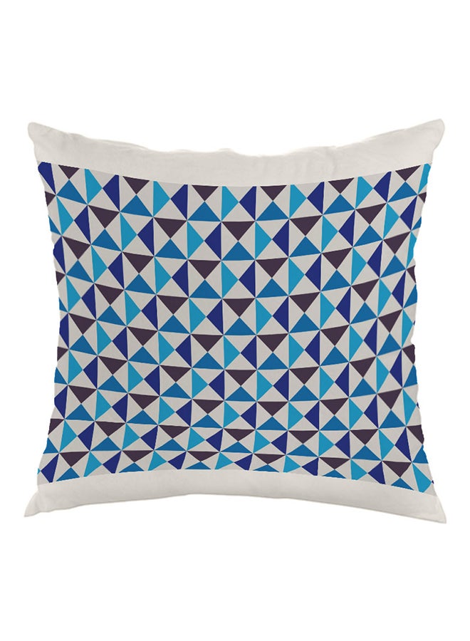 Geometric Form Printed Pillow Black/Blue/White 40 x 40cm