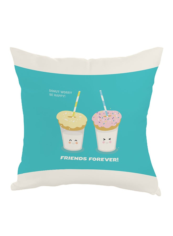 Decalac Friends Forever Printed Pillow Blue/White/Beige 40x40cm