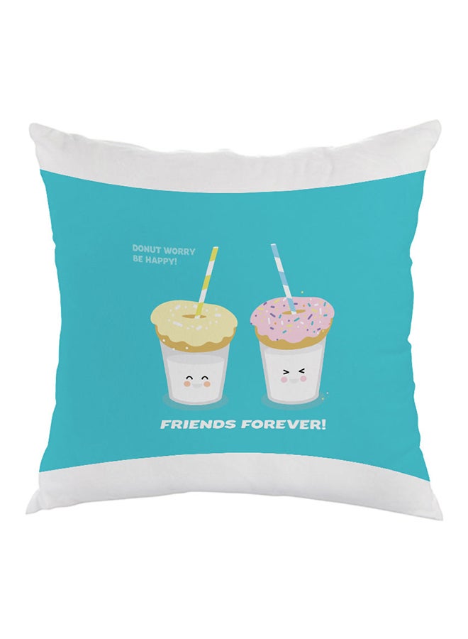 ديكالاك وسادة مطبوع عليها فريندز فورإيفر أزرق وأبيض 40x40سم