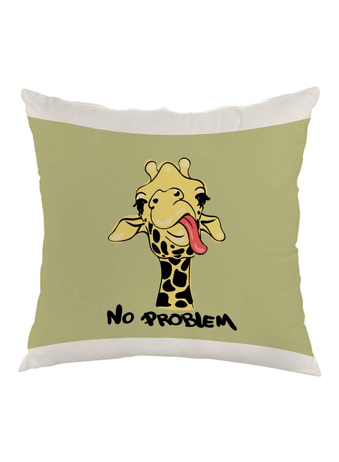 Giraffe No Problem Printed Throw Pillow Multicolour 40 x 40cm