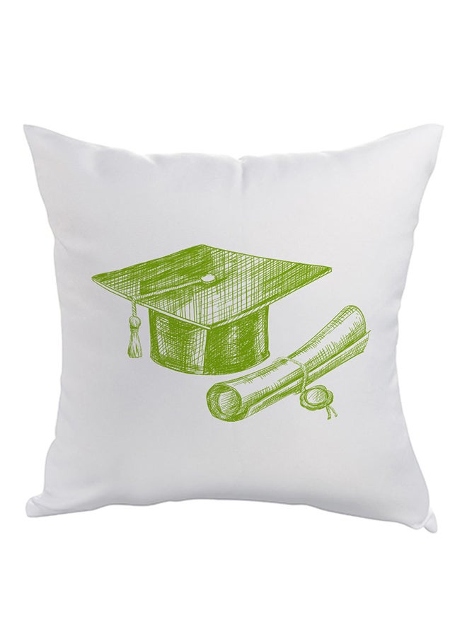 Decalac Graduation Day Logo Printed Pillow Green/White 40 x 40cm