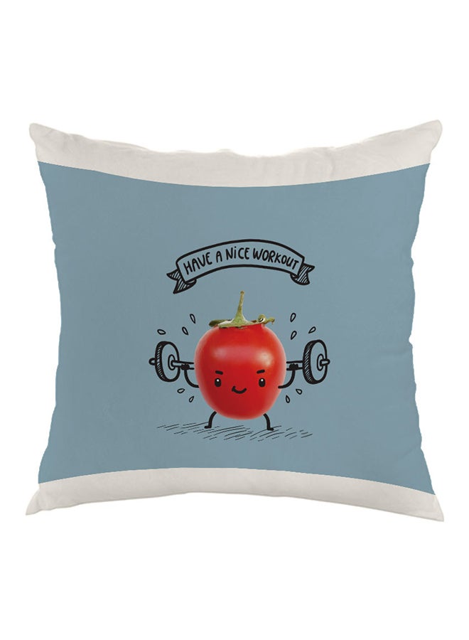 Decalac Have A Nice Workout Printed Pillow Blue/Red/Black 40x40cm