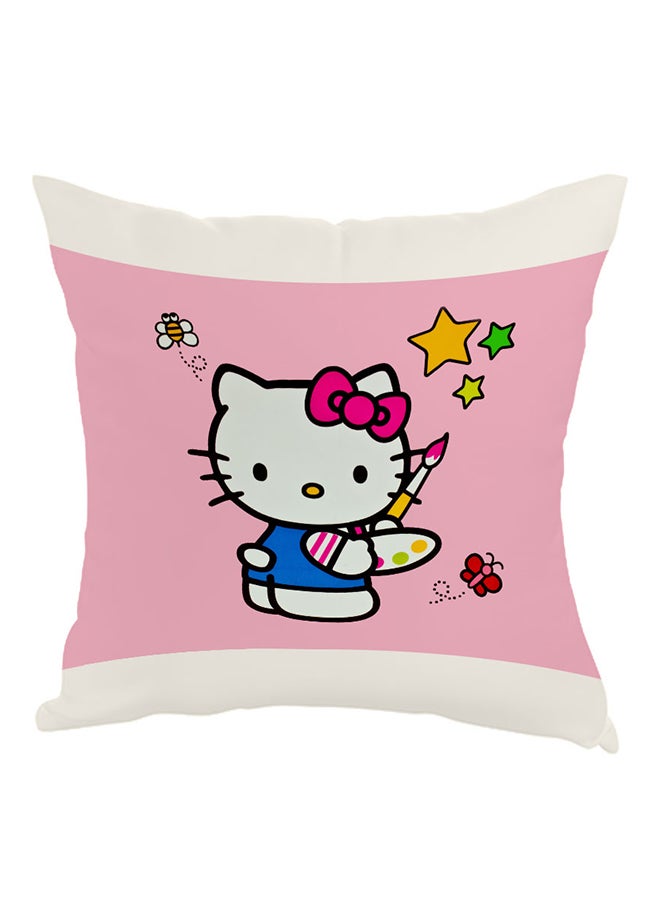Decalac Hello Kitty Printed Pillow Pink/White/Yellow 40x40cm
