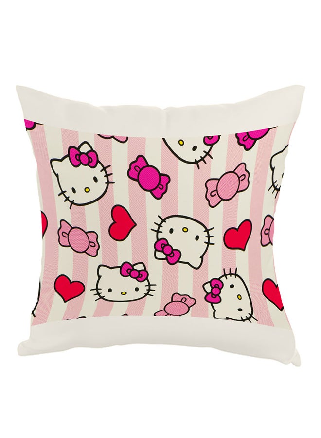 Hello Kitty Printed Pillow Pink/White/Red 40x40cm