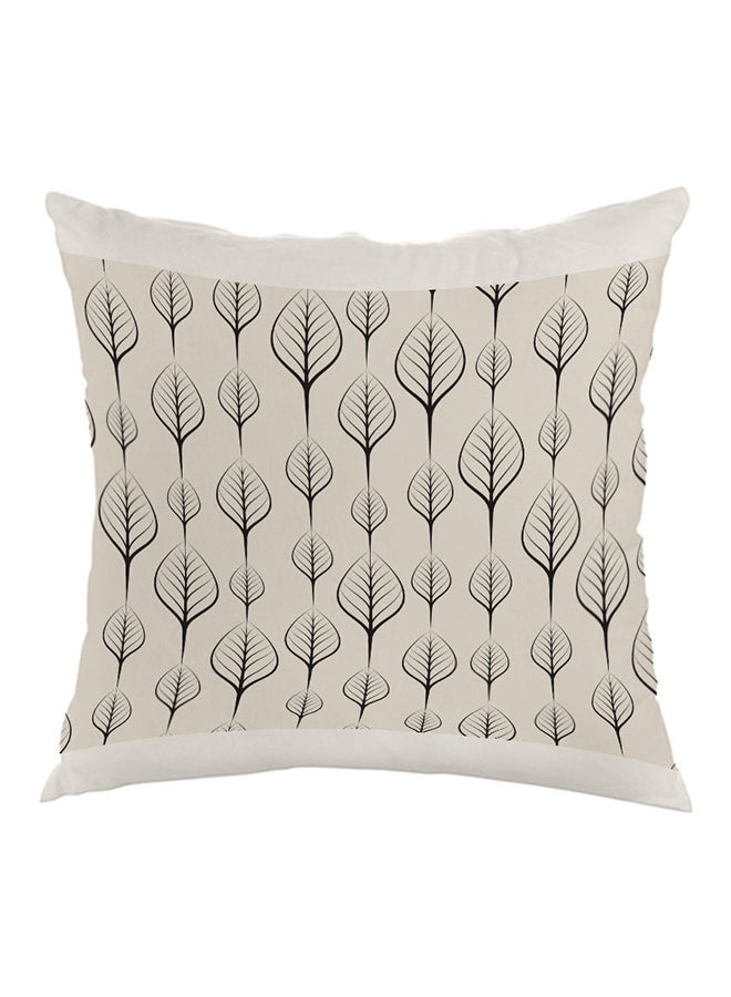 ديكالاك وسادة مطبوع عليها رسومات أوراق شجر رمادي/أسود 40 x 40سم