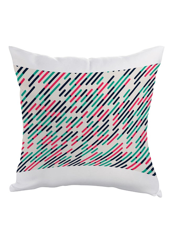 وسادة مطبوع عليها خطوط متقطعة ومائلة أحمر / أسود / أخضر 40 x 40سم