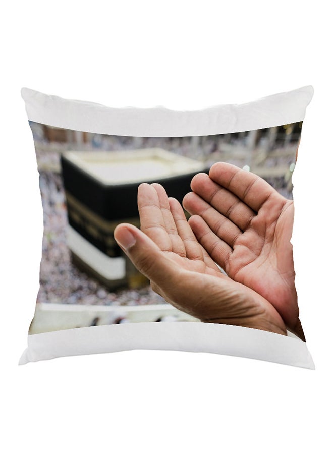 وسادة مطبوع عليها دعاء في الحرم متعدد الألوان 40 x 40سم
